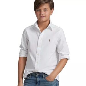 Ralph Lauren White Button Down Kids Shirt